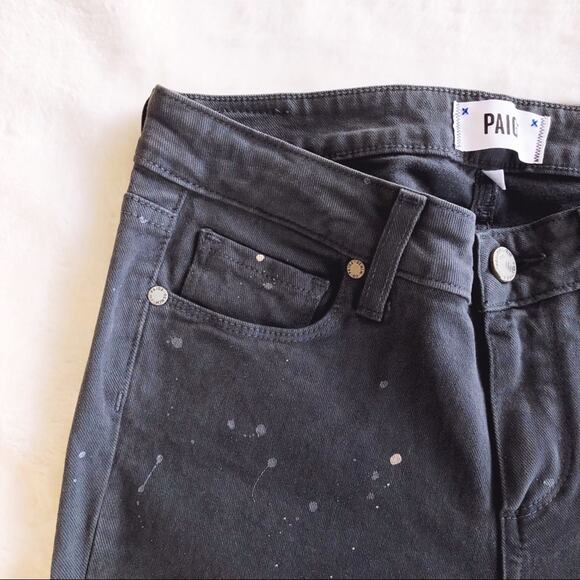 PAIGE Gray Verdugo Ankle Jeans with Splatter Design - Picture 11 of 11